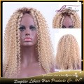 100% Virgin Human Hair GlueLess Full Lace Wig Long Afro Kinky Curly blonde full lace wigs for black women